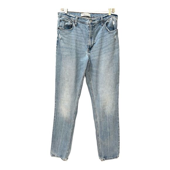 Abercrombie & Fitch Skinny High Rise Jeans Women's 30 Distressed Light Wash‎ - Picture 1 of 9